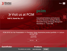 Tablet Screenshot of diotec.com